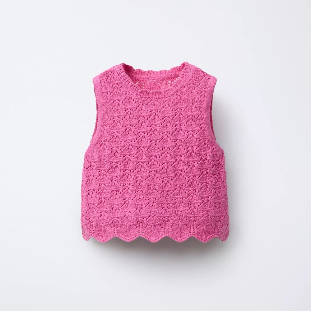 Zara Pink Knit Tank and Pants Set